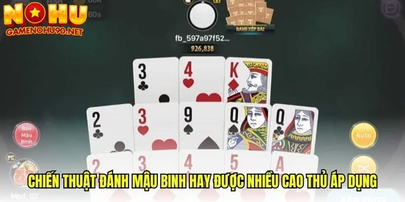 Chiến thuật chơi game bài mậu binh bất bại từ cao thủ